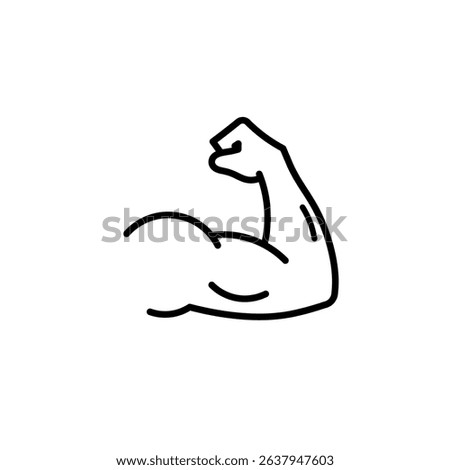 Arm line icon. High quality outline symbol for web design or mobile apps. Thin line sign for logo design. Muscular arm outline pictogram on white background.