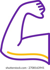 Arm Line Two Color Vector Icon Design