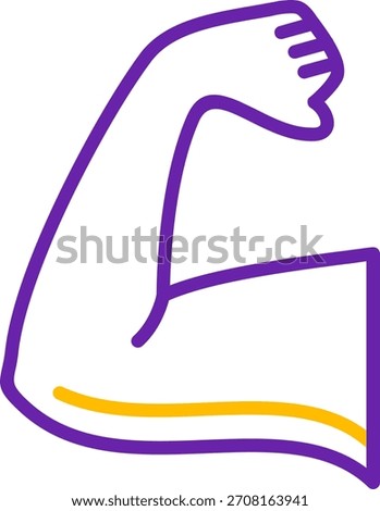 Arm Line Two Color Vector Icon Design