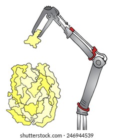 arm machine working