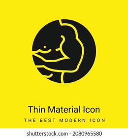 Icono mínimo del material amarillo brillante del brazo