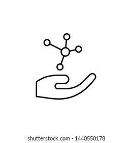 arm, molecule iconicon. Simple thin line, outline vector of Biology icons for UI and UX, website or mobile application