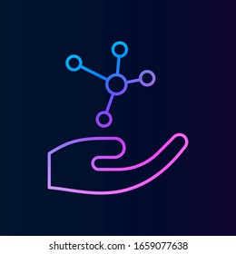 Arm, molecule nolan icon. Simple thin line, outline vector of biology icons for ui and ux, website or mobile application