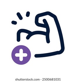 arm muscle icon. vector dual tone icon for your website, mobile, presentation, and logo design.