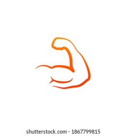 Icono del músculo del brazo ilustración vectorial