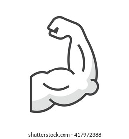 Arm Muscle Illustration - Flat Icon