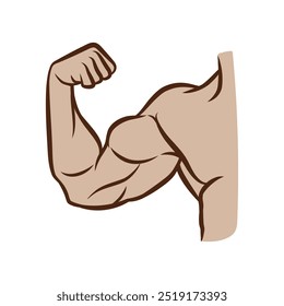 Imagen del Vector del músculo del brazo, Imagen del Vector del Flex del bíceps, ilustración del bíceps muscular, logotipo de la aptitud, entrenamiento del gimnasio, Vector del músculo del brazo del hombro.