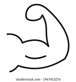 Arm muscles icon. Outline Arm muscles vector icon for web design isolated on white background