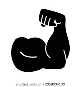 Arm muscles icon vector on trendy design