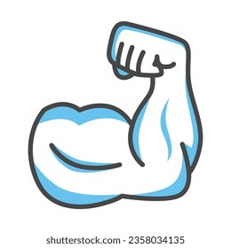 Arm muscles icon vector on trendy design
