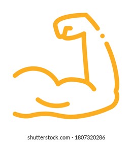 Arm Muscles Icon Vector. Outline Arm Muscles Sign. Isolated Contour Symbol Illustration