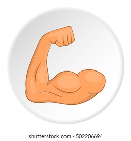 Arm muscule icon. Flat illustration of arm muscule vector icon for web