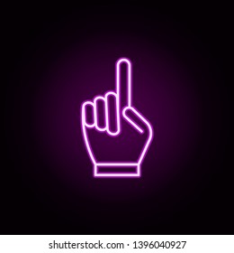 arm neon icon. Elements of hockey set. Simple icon for websites, web design, mobile app, info graphics