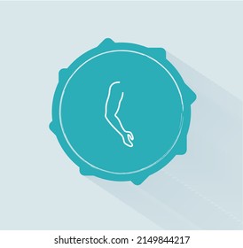 Arm Pain Icon Isolated White Background