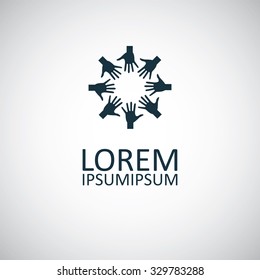 arm palm circle icon, on white background
