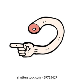 arm pointing way cartoon
