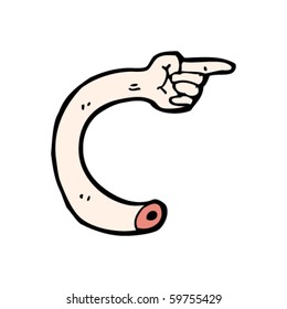 arm pointing way cartoon