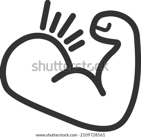 Arm power icon, power symbol vector, bodybuilder symbol 