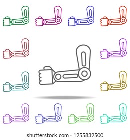 arm prosthesis icon. Elements of intelligence in multi color style icons. Simple icon for websites, web design, mobile app, info graphics
