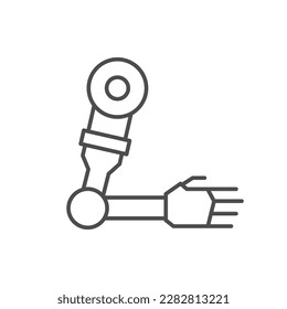 Arm prosthesis line outline icon