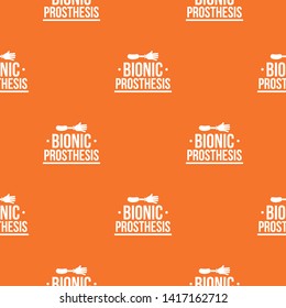 Arm prosthesis pattern vector orange for any web design best