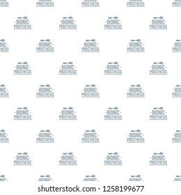 Arm prosthesis pattern vector seamless repeat for any web design