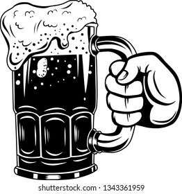 Arm Raised Up With Hand Holding Beer 