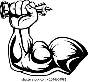 Arm Raised Up With Hand Holding Chess Piece 