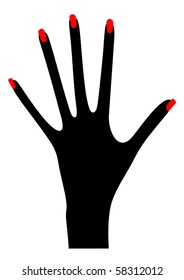 arm with red manicure