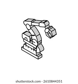 arm robot industry isometric icon vector. arm robot industry sign. isolated symbol illustration