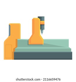 Arm robot machine icon cartoon vector. Factory industry. Industrial production