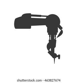 arm robot technology android metal  icon. Isolated and flat illustration. Vector graphic