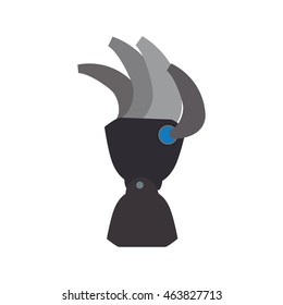 arm robot technology android metal  icon. Isolated and flat illustration. Vector graphic