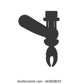 arm robot technology android metal  icon. Isolated and flat illustration. Vector graphic