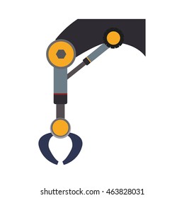 arm robot technology android metal  icon. Isolated and flat illustration. Vector graphic
