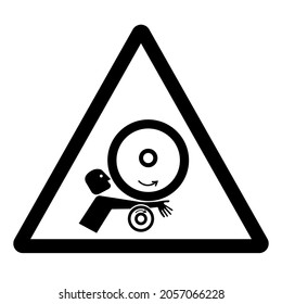 Arm in Rollers Symbol Sign, Vector Illustration, Isolate On White Background Label .EPS10