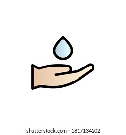 Arm, save, water color gradient vector icon