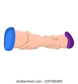 Arm shake icon. Cartoon of arm shake vector icon for web design isolated on white background