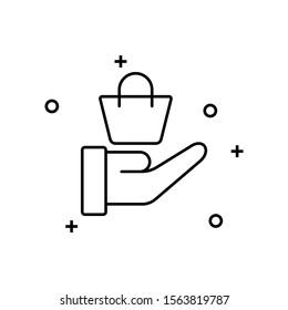Arm shopping save icon. Element of shopping icon