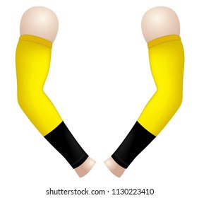 Arm Sleeve Design Vector With Yellow/Black Colors.