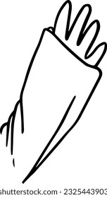 arm with sleeve doodle line cartoon coloring book