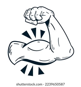 brazo de icono de hombre fuerte
