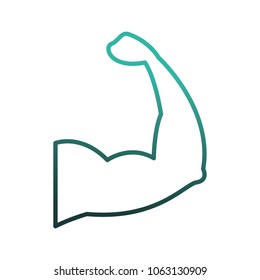 arm strong muscle silhouette icon