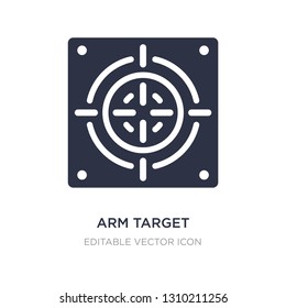 arm target icon on white background. Simple element illustration from General concept. arm target icon symbol design.