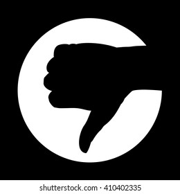 arm thumb down black
