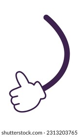 Arm With Thumb Up Gesture Vector Illustration