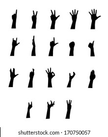 Arm vector jestures set