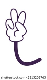 Arm With Victory Gesture Vector Illustration