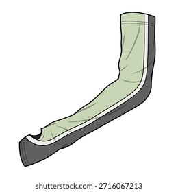 Armwärmer technische flache Skizze Vektor Mockup Illustration.