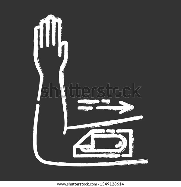 Arm Waxing Chalk Icon Female Body Stock Vector Royalty Free